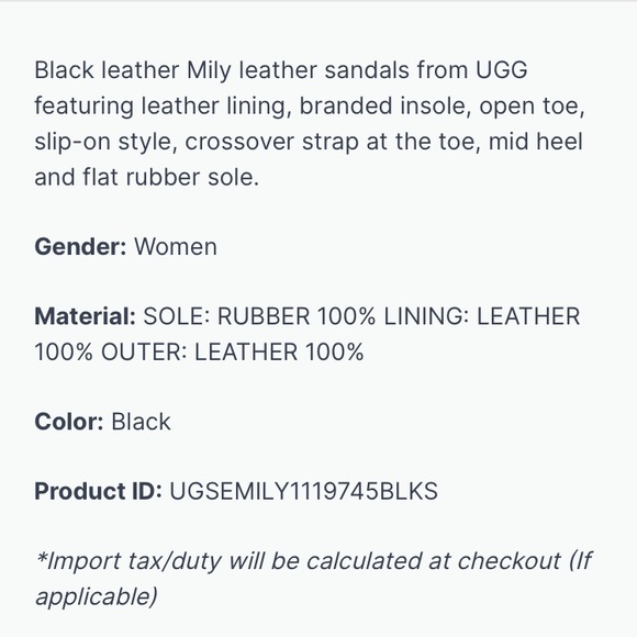 UGG Women’s Milly Sandals Sze10 - Picture 11 of 11